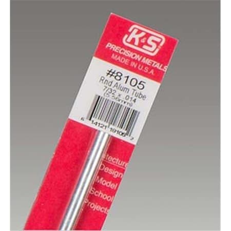 K&S Engineering K&S Engineering K-S8105 0.21 x 12 in. Round Aluminum Tube K+S8105